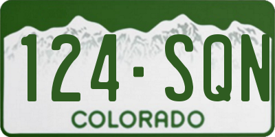 CO license plate 124SQN
