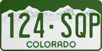 CO license plate 124SQP