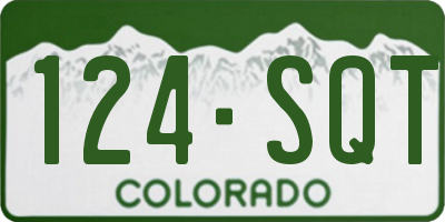 CO license plate 124SQT