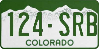 CO license plate 124SRB