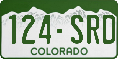 CO license plate 124SRD
