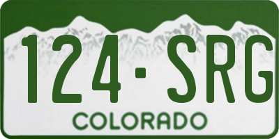 CO license plate 124SRG