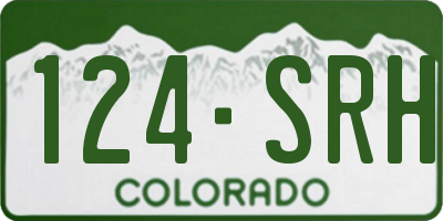 CO license plate 124SRH