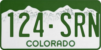 CO license plate 124SRN