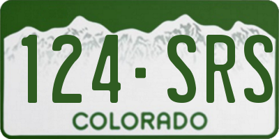 CO license plate 124SRS