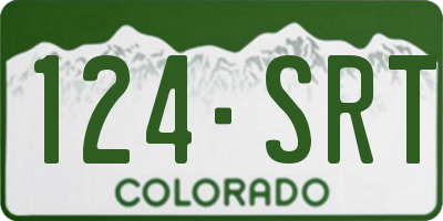 CO license plate 124SRT