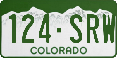 CO license plate 124SRW