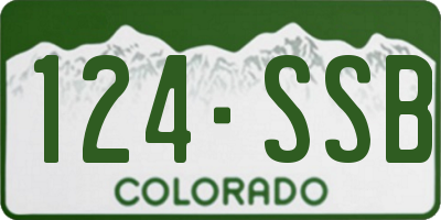 CO license plate 124SSB