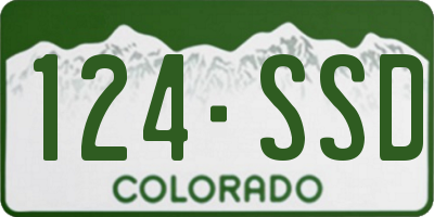 CO license plate 124SSD