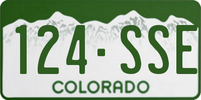 CO license plate 124SSE