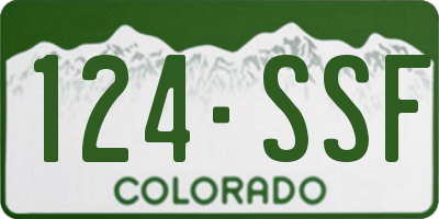CO license plate 124SSF