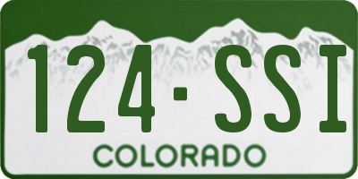 CO license plate 124SSI