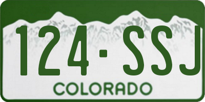 CO license plate 124SSJ