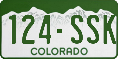 CO license plate 124SSK