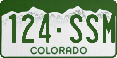 CO license plate 124SSM