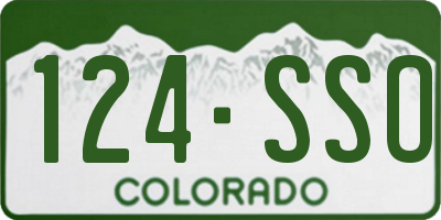 CO license plate 124SSO