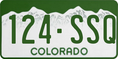 CO license plate 124SSQ