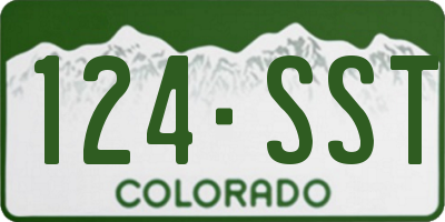 CO license plate 124SST