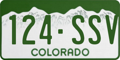 CO license plate 124SSV