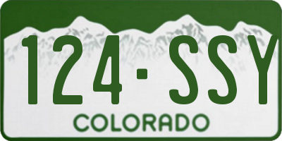 CO license plate 124SSY