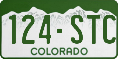 CO license plate 124STC