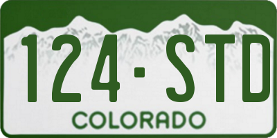 CO license plate 124STD