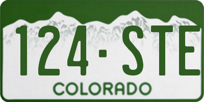CO license plate 124STE