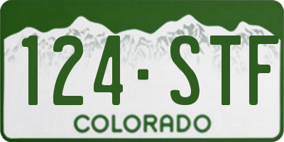CO license plate 124STF
