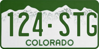CO license plate 124STG