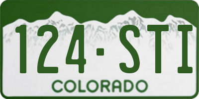 CO license plate 124STI