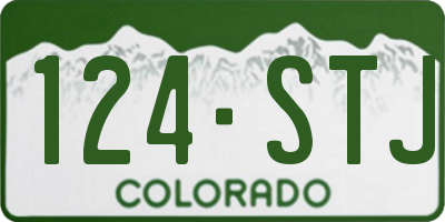 CO license plate 124STJ
