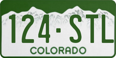 CO license plate 124STL