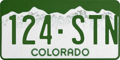 CO license plate 124STN