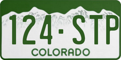 CO license plate 124STP