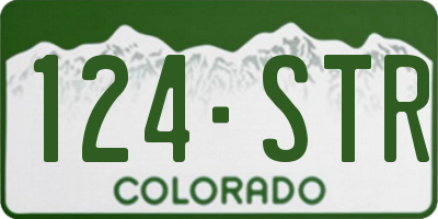 CO license plate 124STR