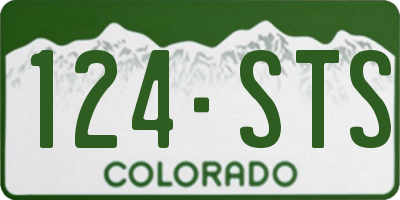 CO license plate 124STS