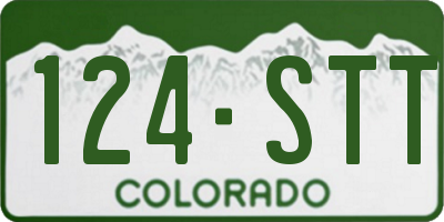 CO license plate 124STT