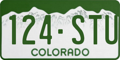 CO license plate 124STU
