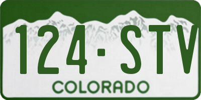 CO license plate 124STV