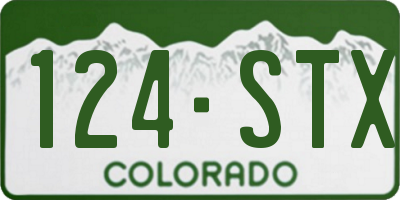 CO license plate 124STX