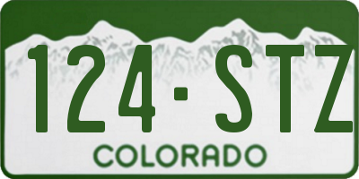 CO license plate 124STZ