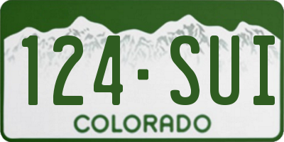 CO license plate 124SUI