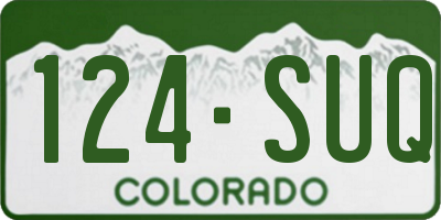 CO license plate 124SUQ