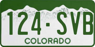 CO license plate 124SVB