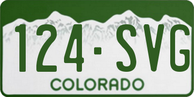 CO license plate 124SVG