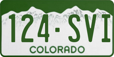 CO license plate 124SVI