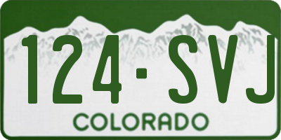 CO license plate 124SVJ