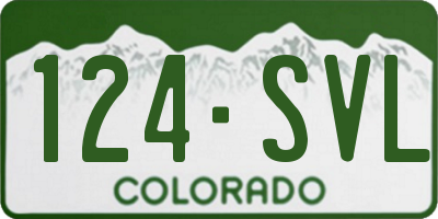 CO license plate 124SVL
