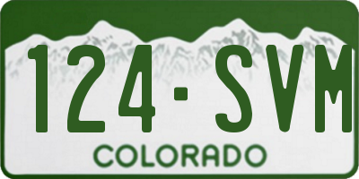 CO license plate 124SVM