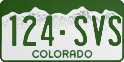 CO license plate 124SVS